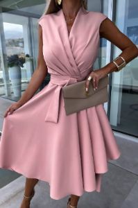 Sinead Pink Sleeveless Dress sold by Va Va Voom