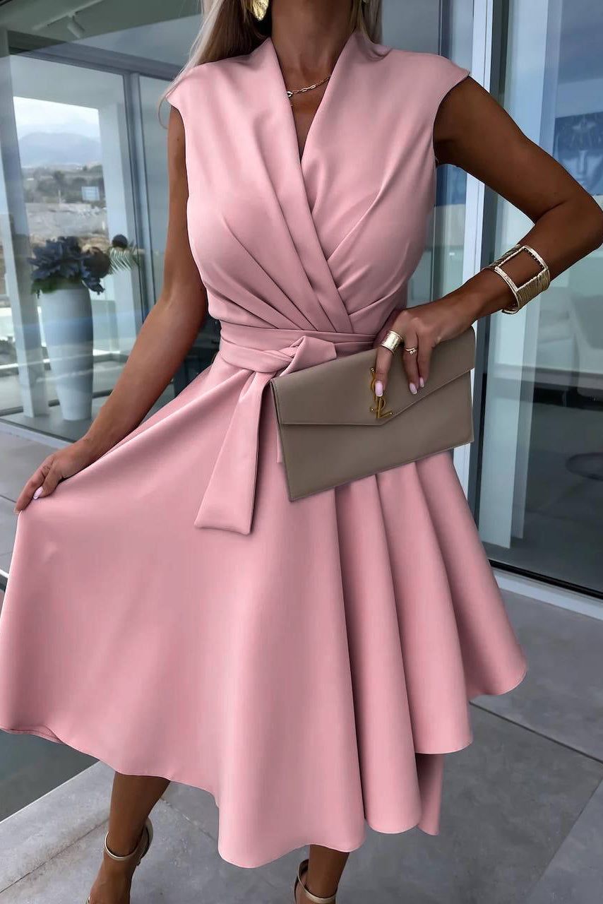 Sinead Pink Sleeveless Dress sold by Va Va Voom product image thumbnail 3