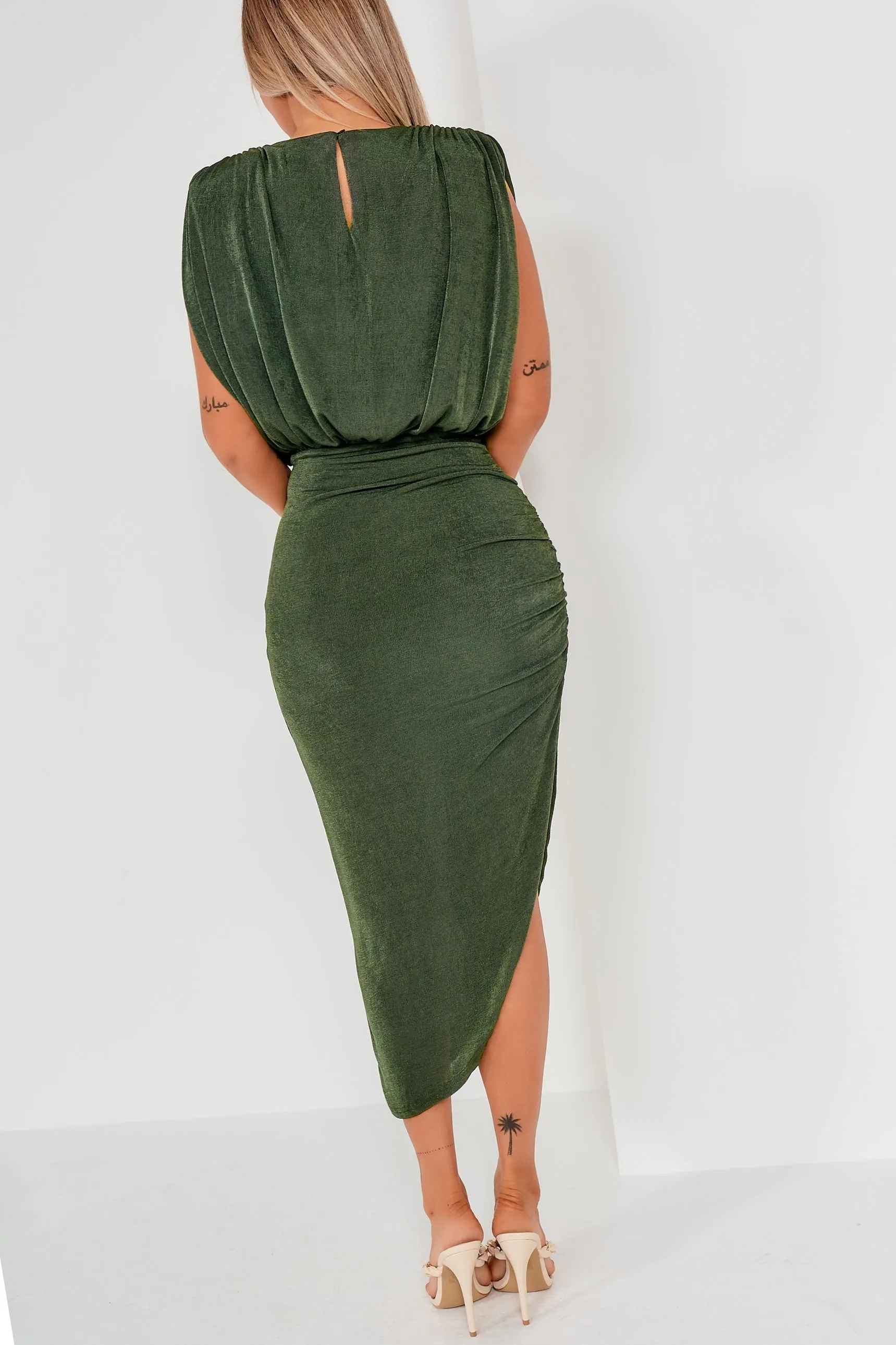 Alyse Green Shimmer Maxi Dress sold by Va Va Voom product image thumbnail 3