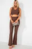 Arabella Chocolate Ribbed Crop Top sold by Va Va Voom