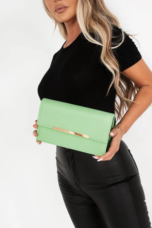 Amber Pale Green Clutch Bag sold by Vavavoom