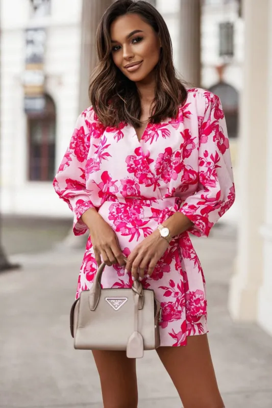Gemma Pink Floral Skort Co Ord sold by Va Va Voom