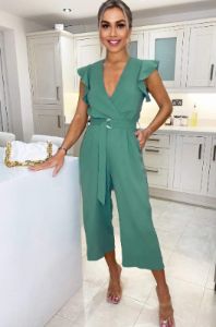 AX Paris Zuki Duck Egg Belted Jumpsuit sold by Va Va Voom
