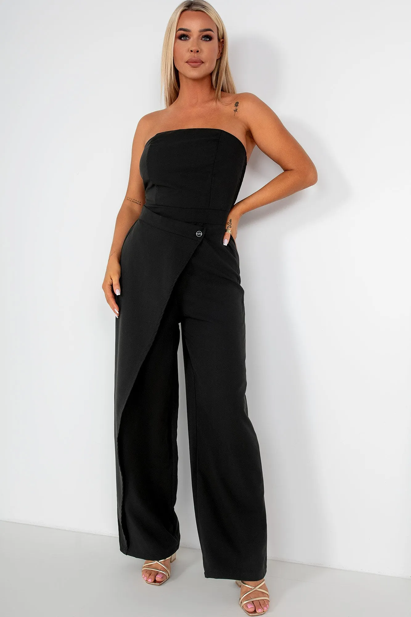 Floella Black Bandeau Jumpsuit sold by Va Va Voom product image thumbnail 3