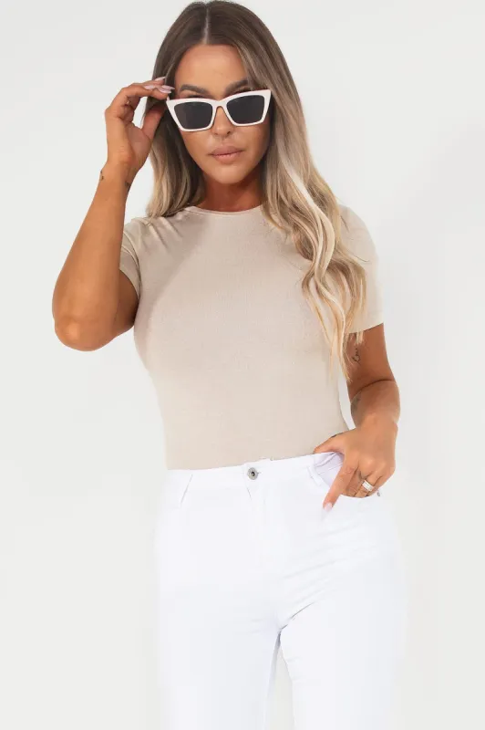 Blair Stone Short Sleeve Bodysuit sold by Va Va Voom