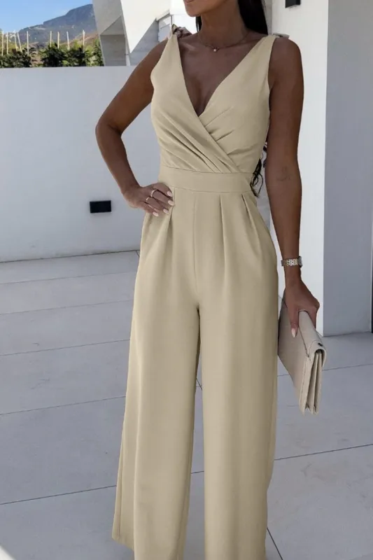 Victoria Stone Wide Leg Jumpsuit sold by Va Va Voom
