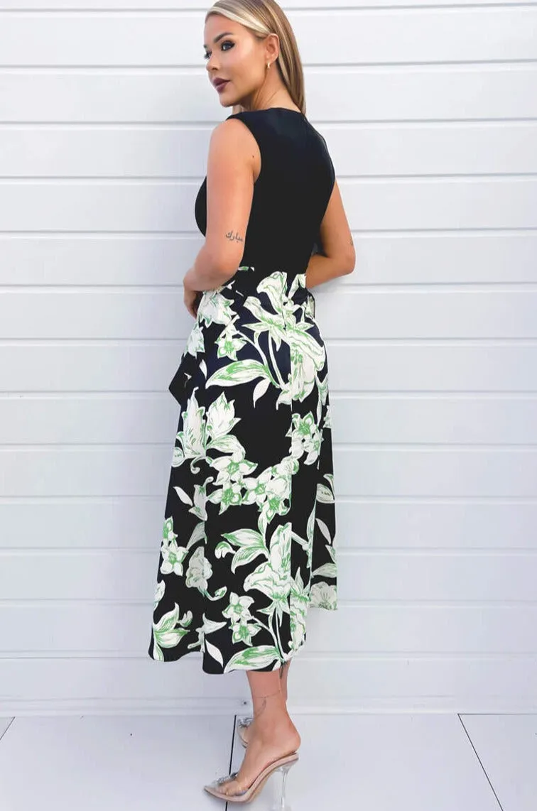 AX Paris Celine Black Floral Dress sold by Va Va Voom product image thumbnail 2