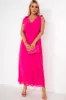 Helga Cerise Pink Chiffon Dress sold by Va Va Voom