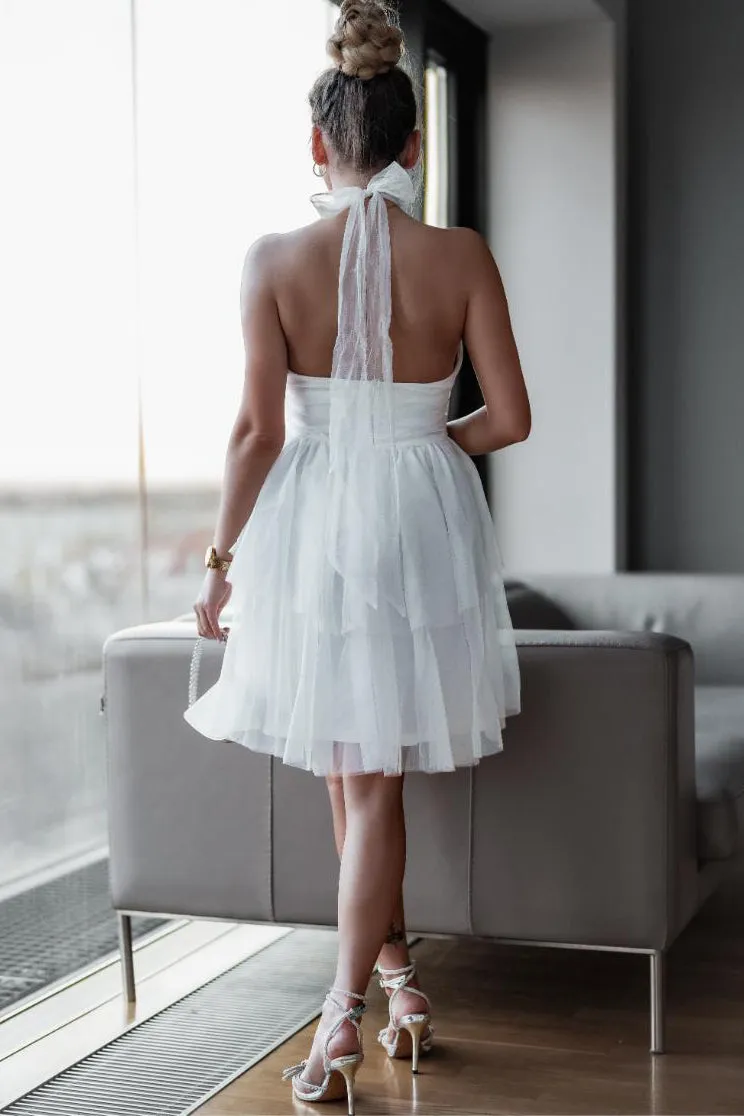 Adalyn White Halter Neck Dress sold by Va Va Voom product image thumbnail 2