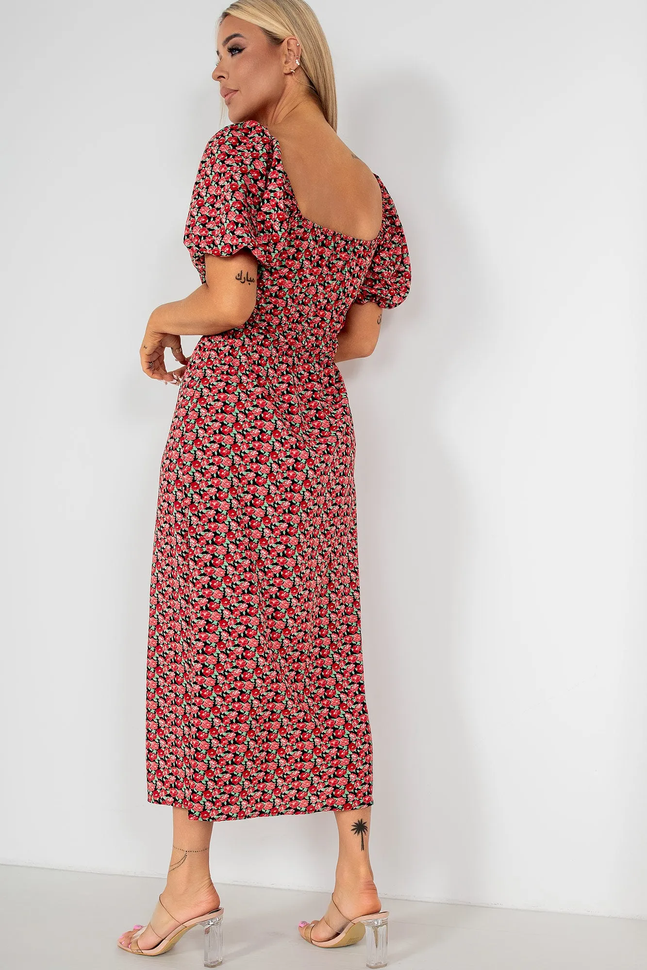 AX Paris Drew Red Floral Dress sold by Va Va Voom product image thumbnail 2