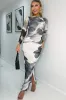 AX Paris Felicity Monochrome Mesh Floral Dress sold by Va Va Voom