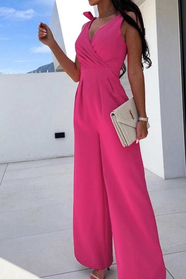 Victoria Cerise Pink Wide Leg Jumpsuit sold by Vavavoom product image thumbnail 2