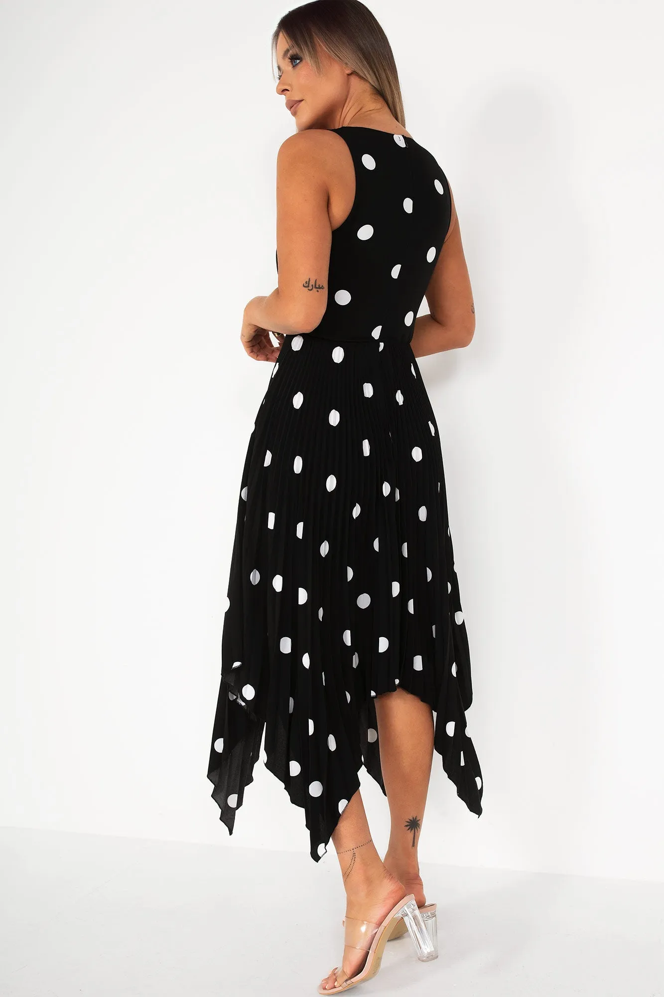 AX Paris Orlena Black Polka Dot Dress sold by Va Va Voom product image thumbnail 4