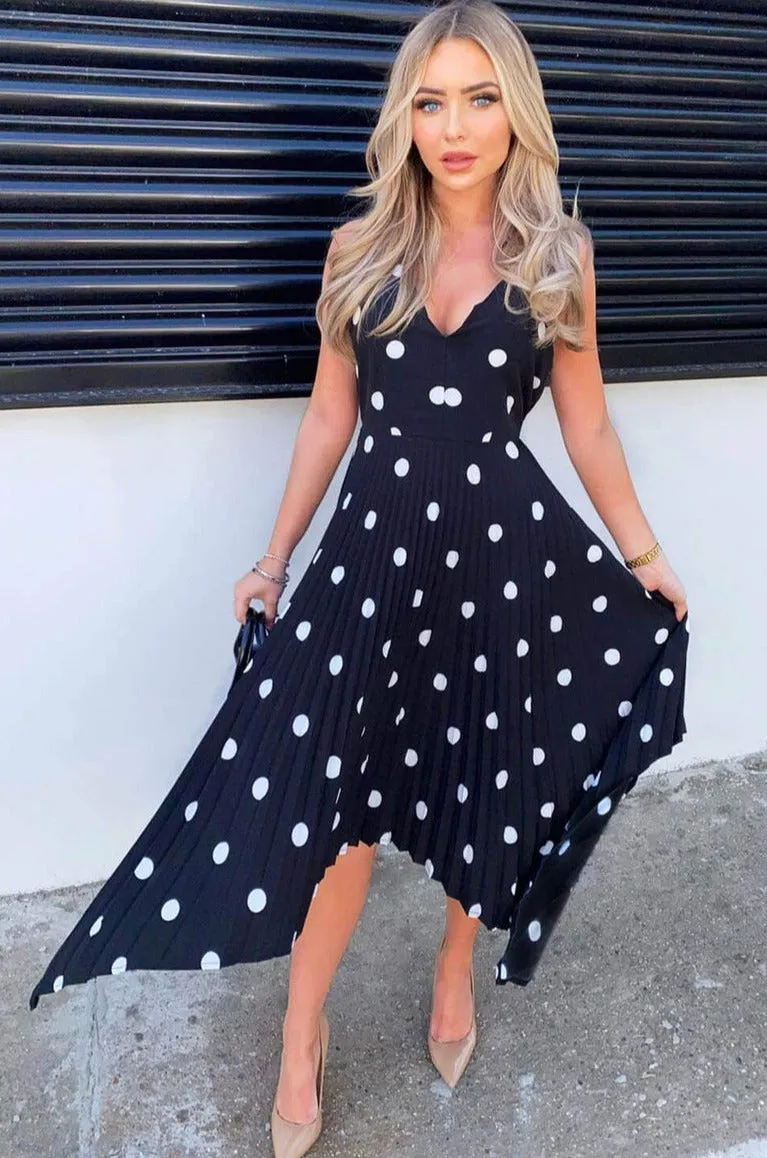 AX Paris Orlena Black Polka Dot Dress sold by Va Va Voom product image thumbnail 2