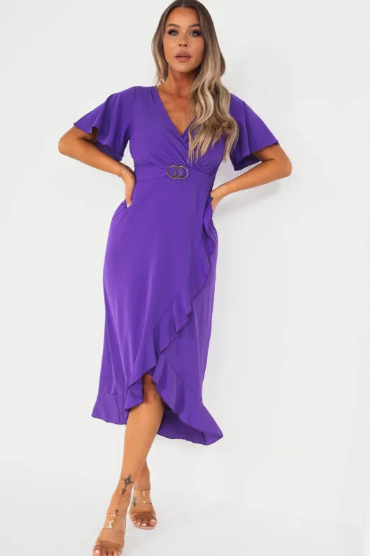 Girl In Mind Quinn Purple Wrap Dress sold by Va Va Voom