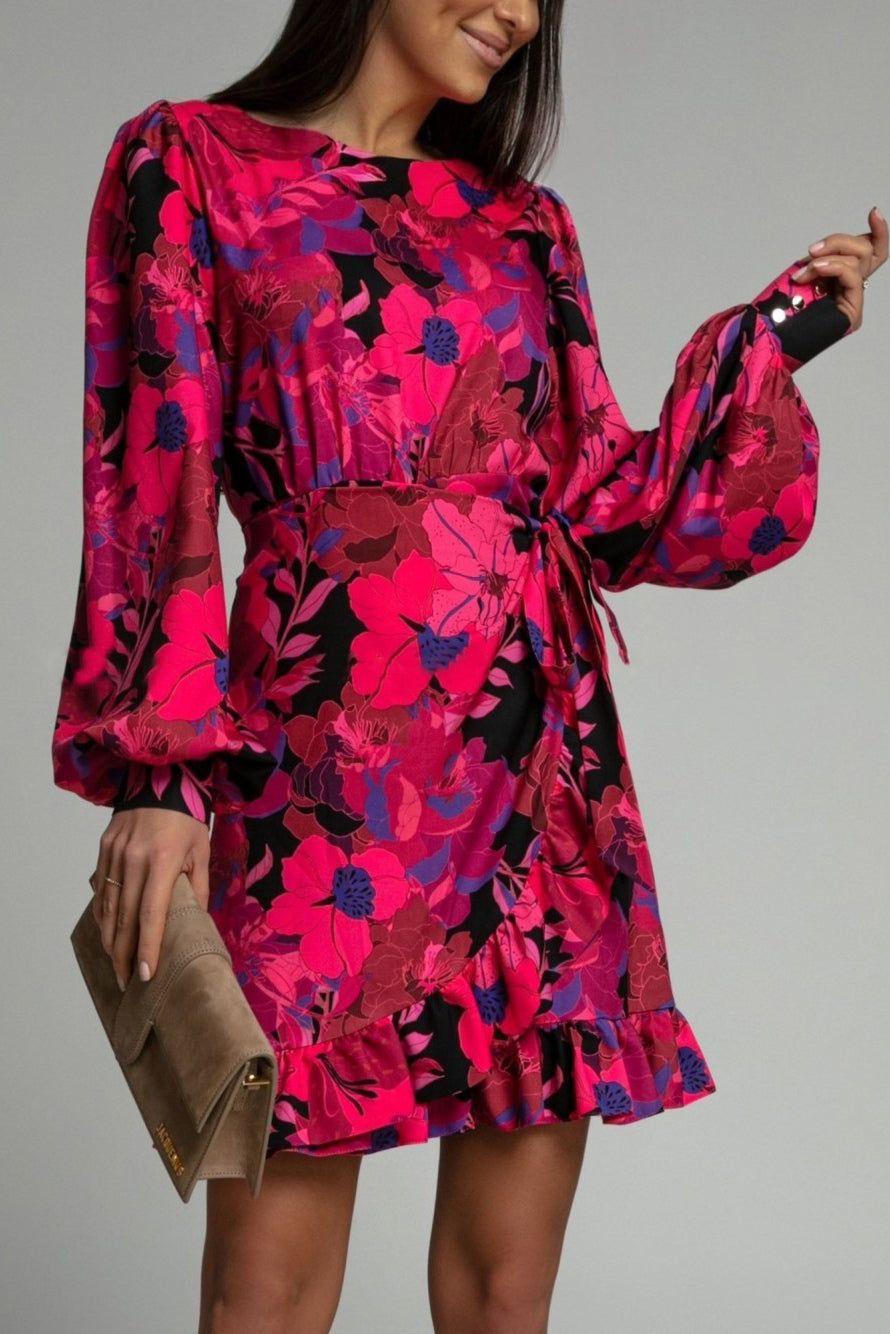 Ivy Red Floral Wrap Dress sold by Va Va Voom product image thumbnail 2