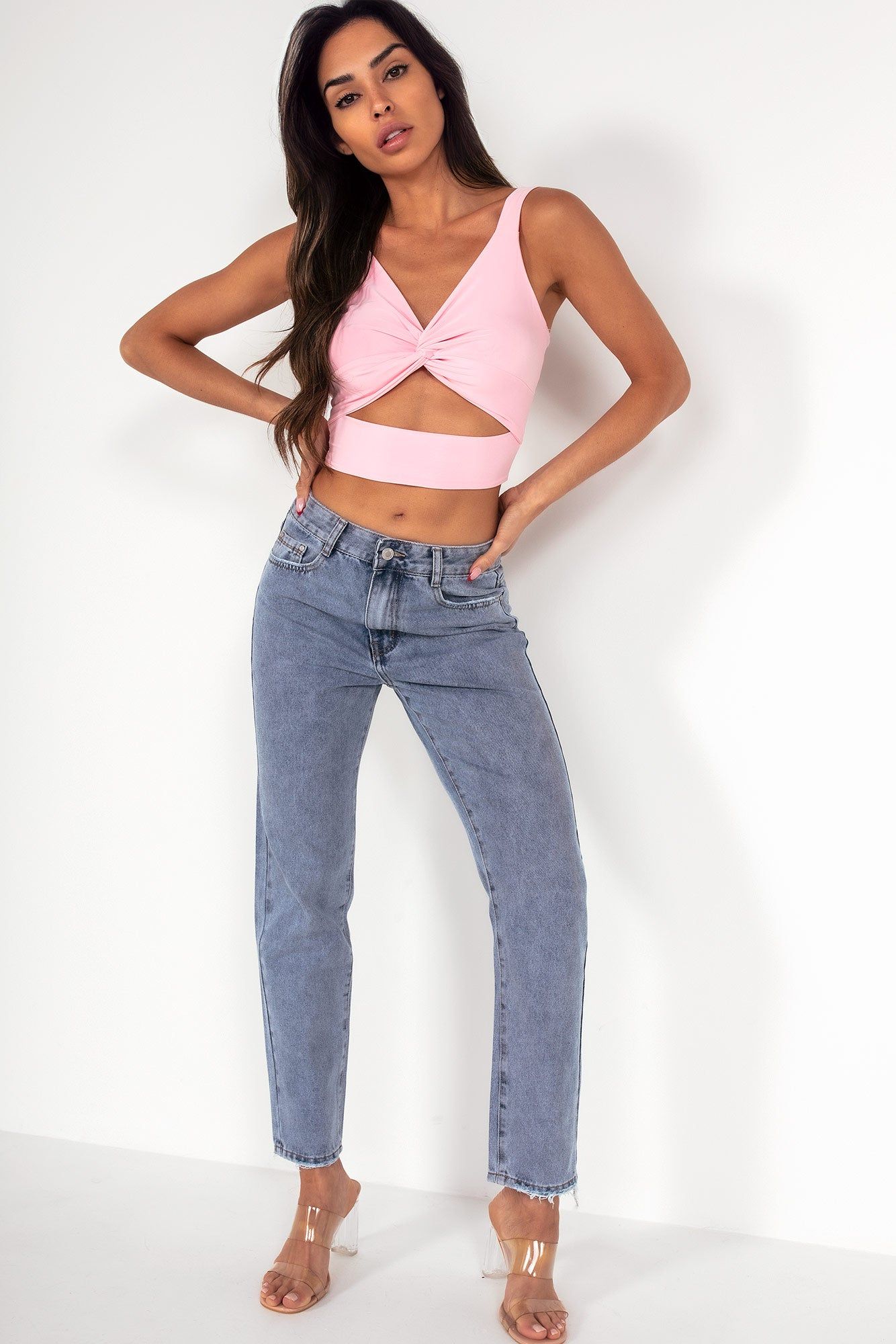 Lennon Blue Wash Mom Jeans sold by Va Va Voom product image thumbnail 7