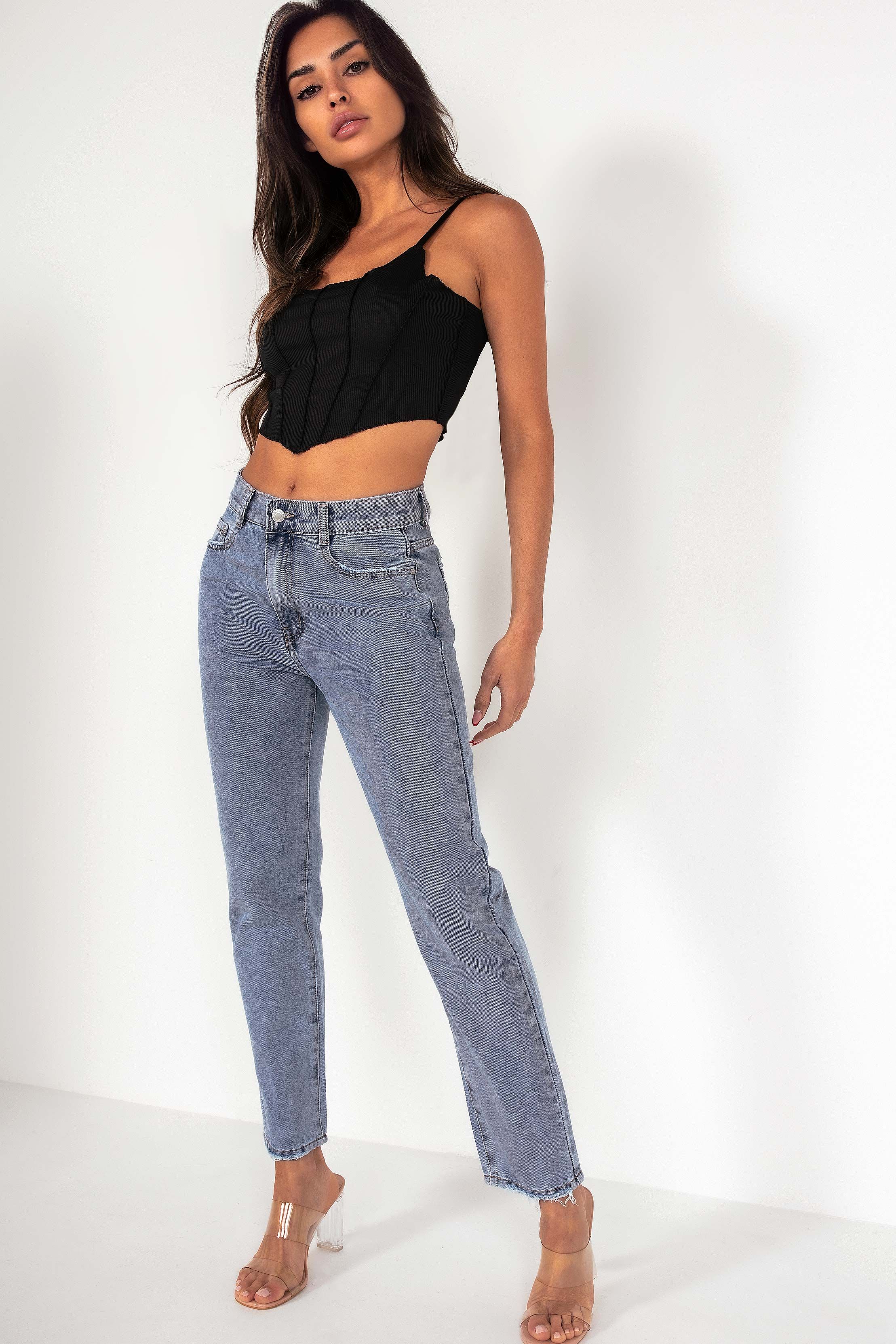 Lennon Blue Wash Mom Jeans sold by Va Va Voom product image thumbnail 6