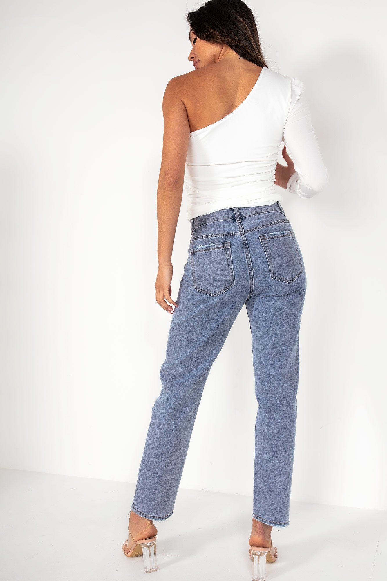 Lennon Blue Wash Mom Jeans sold by Va Va Voom product image thumbnail 2