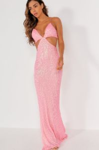 Grace Pink Sequin Maxi Dress sold by Va Va Voom