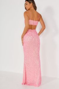 Grace Pink Sequin Maxi Dress sold by Va Va Voom