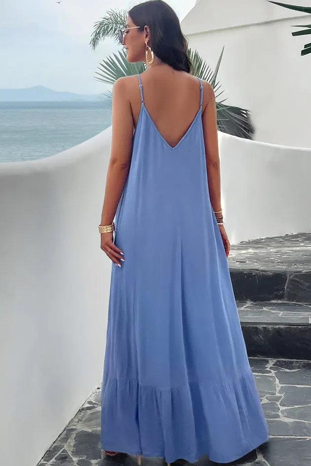 Hillary Blue Cami Maxi Dress sold by Va Va Voom product image thumbnail 2