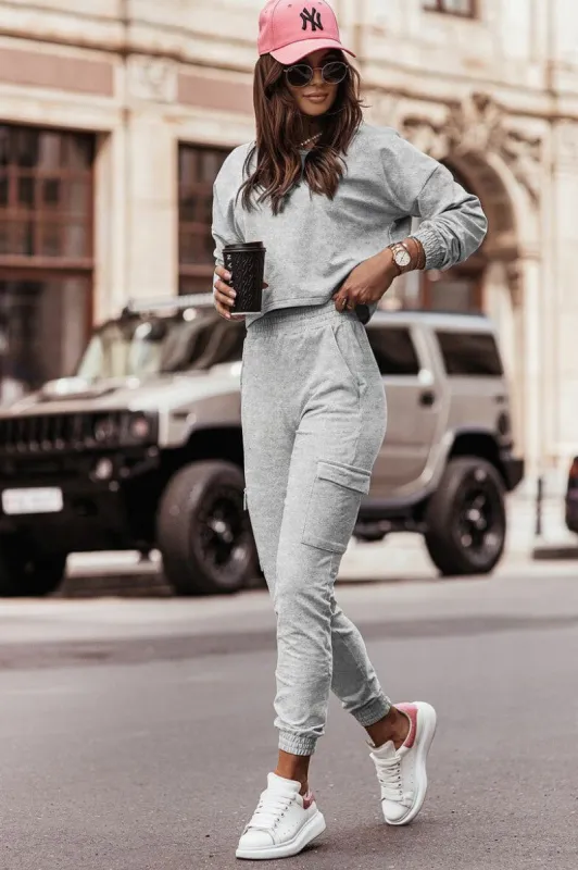 Stephanie Grey Jogger Co Ord sold by Va Va Voom