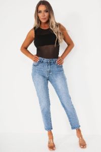 Jewel Black Mesh Bodysuit sold by Va Va Voom