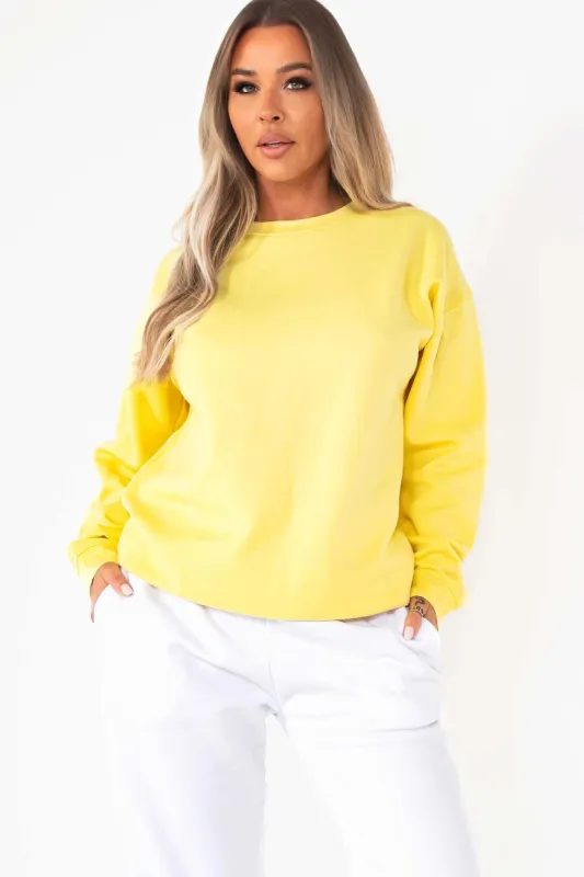 Neesha Yellow Oversized Sweatshirt sold by Va Va Voom