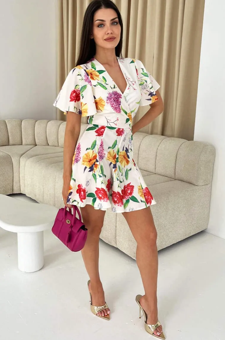 AX Paris Dalila Cream Floral Dress sold by Va Va Voom product image thumbnail 5