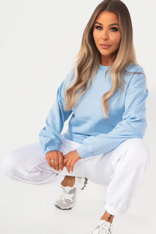 Neesha Blue Oversized Sweatshirt sold by Va Va Voom