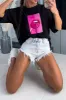 Adrianna Black Lollipop Print T-Shirt sold by Va Va Voom