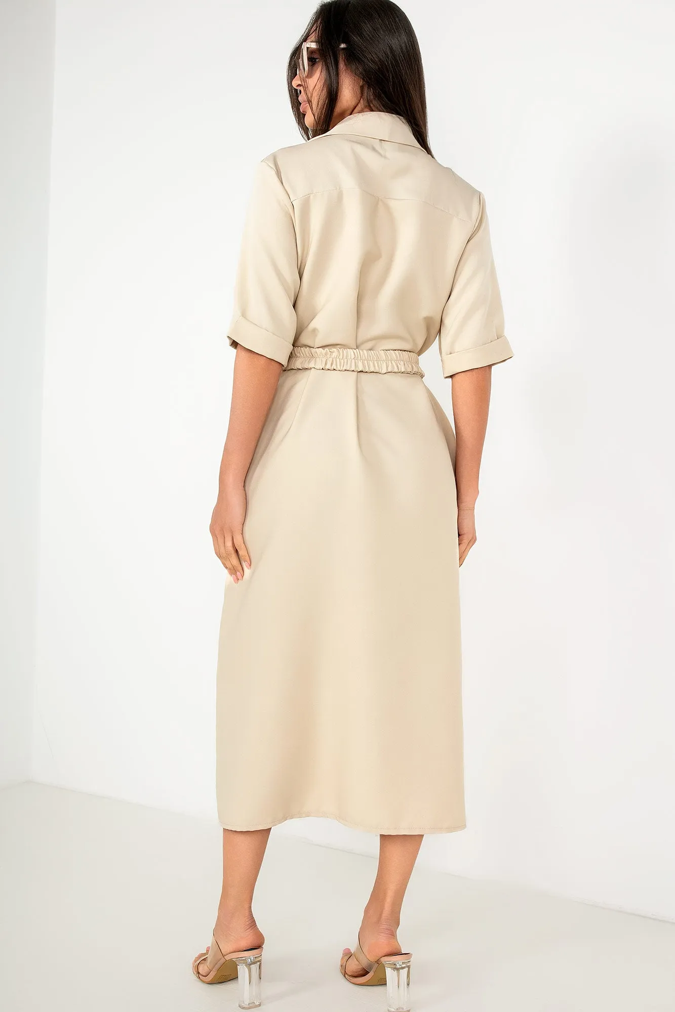 Jayden Stone Belted Shirt Dress sold by Va Va Voom product image thumbnail 2