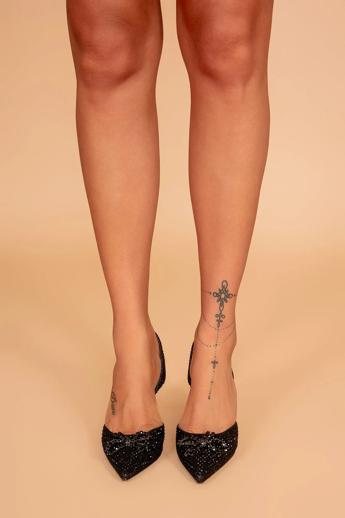 Dasha Black Diamante Bow Heels sold by Va Va Voom product image thumbnail 4