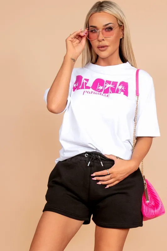 Luella White 'Aloha Paradise' T-Shirt sold by Va Va Voom
