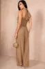 Marlo Tan Linen Look Trouser Co Ord sold by Va Va Voom