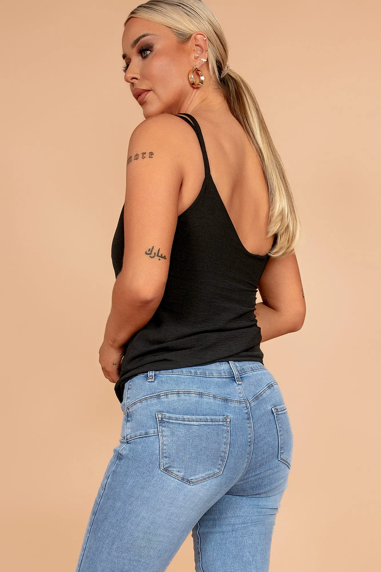 Gretel Black Cami Top sold by Va Va Voom product image thumbnail 2