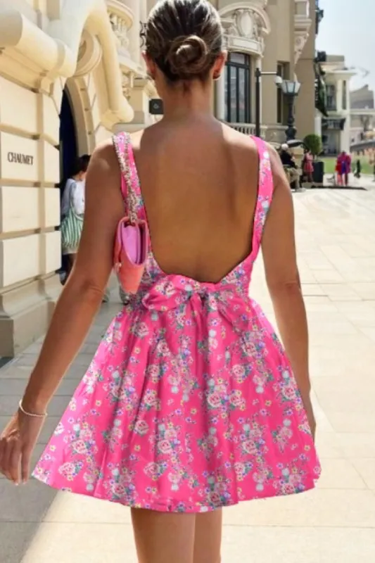 Maddie Pink Floral Dress sold by Va Va Voom