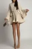 Kori Stone Pleated Belted Dress sold by Va Va Voom
