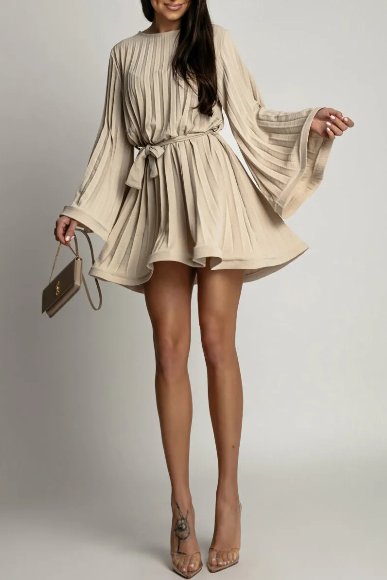 Kori Stone Pleated Belted Dress sold by Va Va Voom product image thumbnail 3