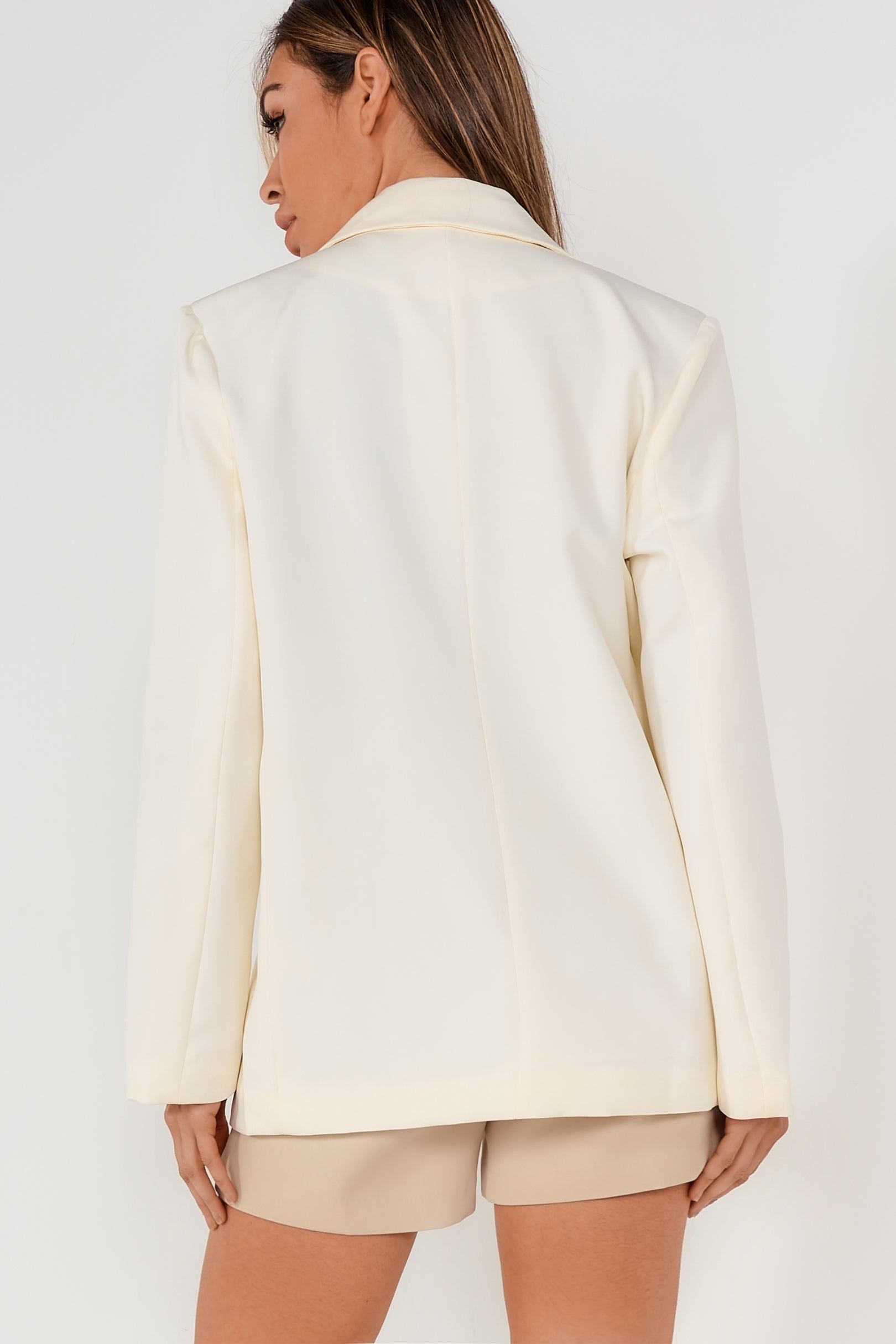 Claudia Cream Oversized Blazer sold by Va Va Voom product image thumbnail 2