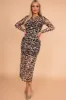 AX Paris Odelle Leopard Print Mesh Dress sold by Va Va Voom