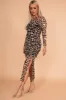 AX Paris Odelle Leopard Print Mesh Dress sold by Va Va Voom