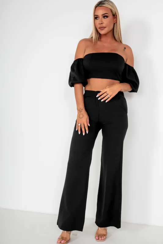 Delta Black Trouser Co Ord sold by Va Va Voom
