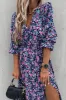 Olga Black Floral Midi Dress sold by Va Va Voom
