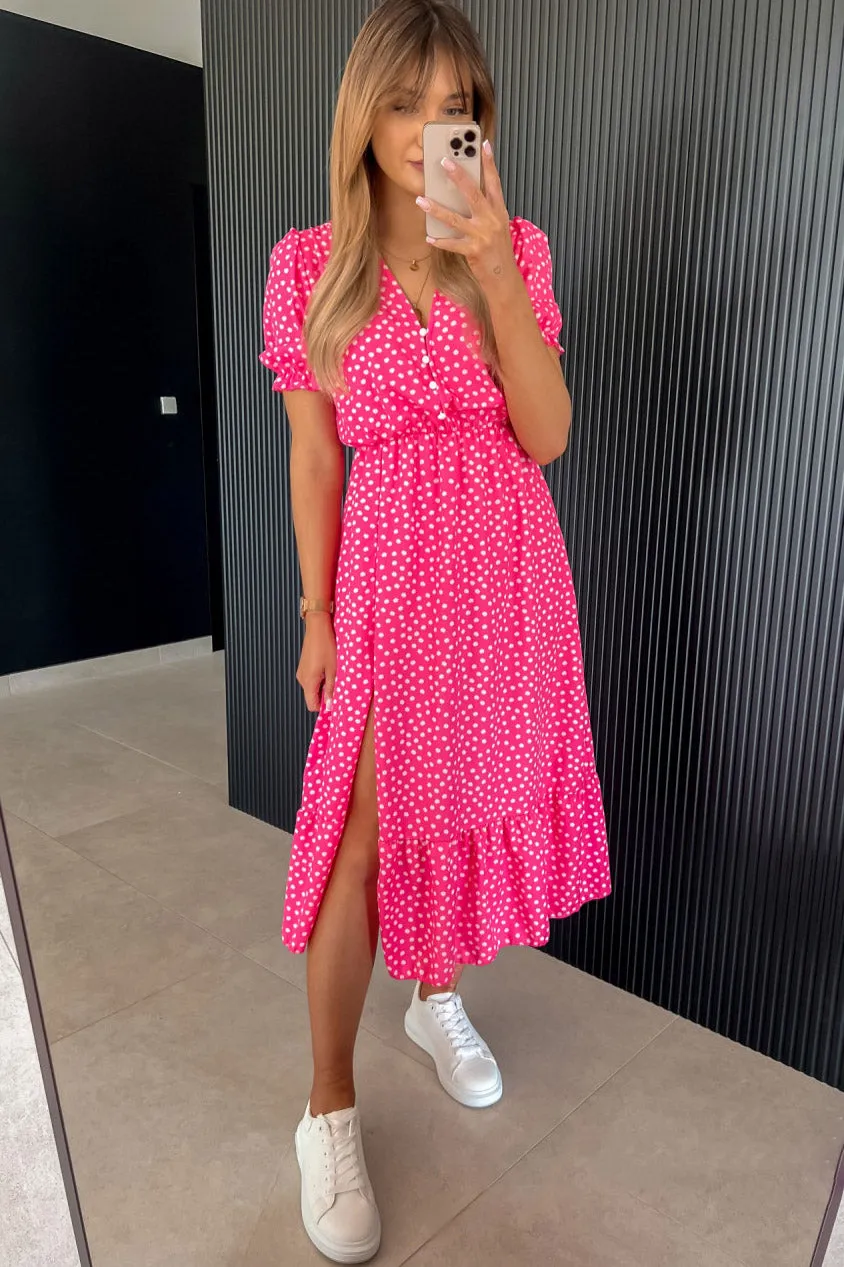 Layla Pink Daisy Print Midi Dress sold by Va Va Voom product image thumbnail 2