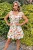 AX Paris Kayliah Cream Floral Cut Out Dress sold by Va Va Voom