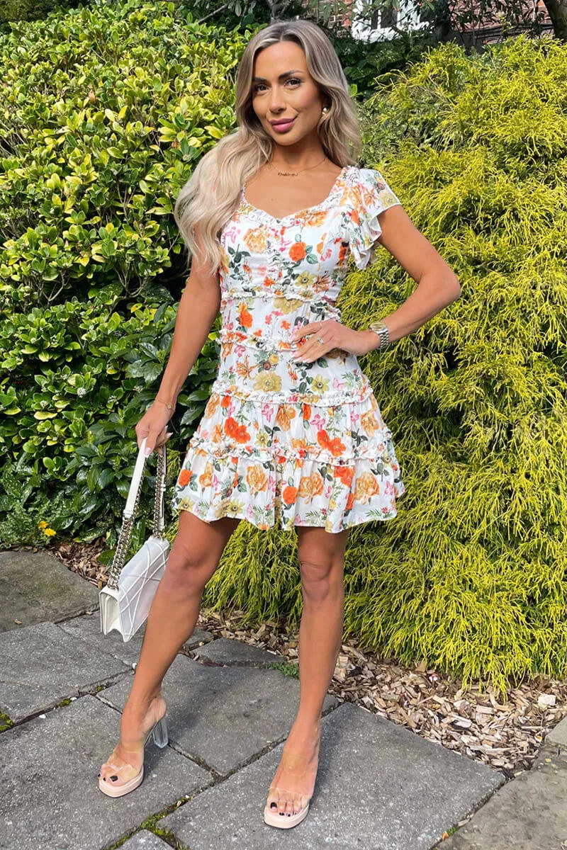 AX Paris Kayliah Cream Floral Cut Out Dress sold by Va Va Voom product image thumbnail 5