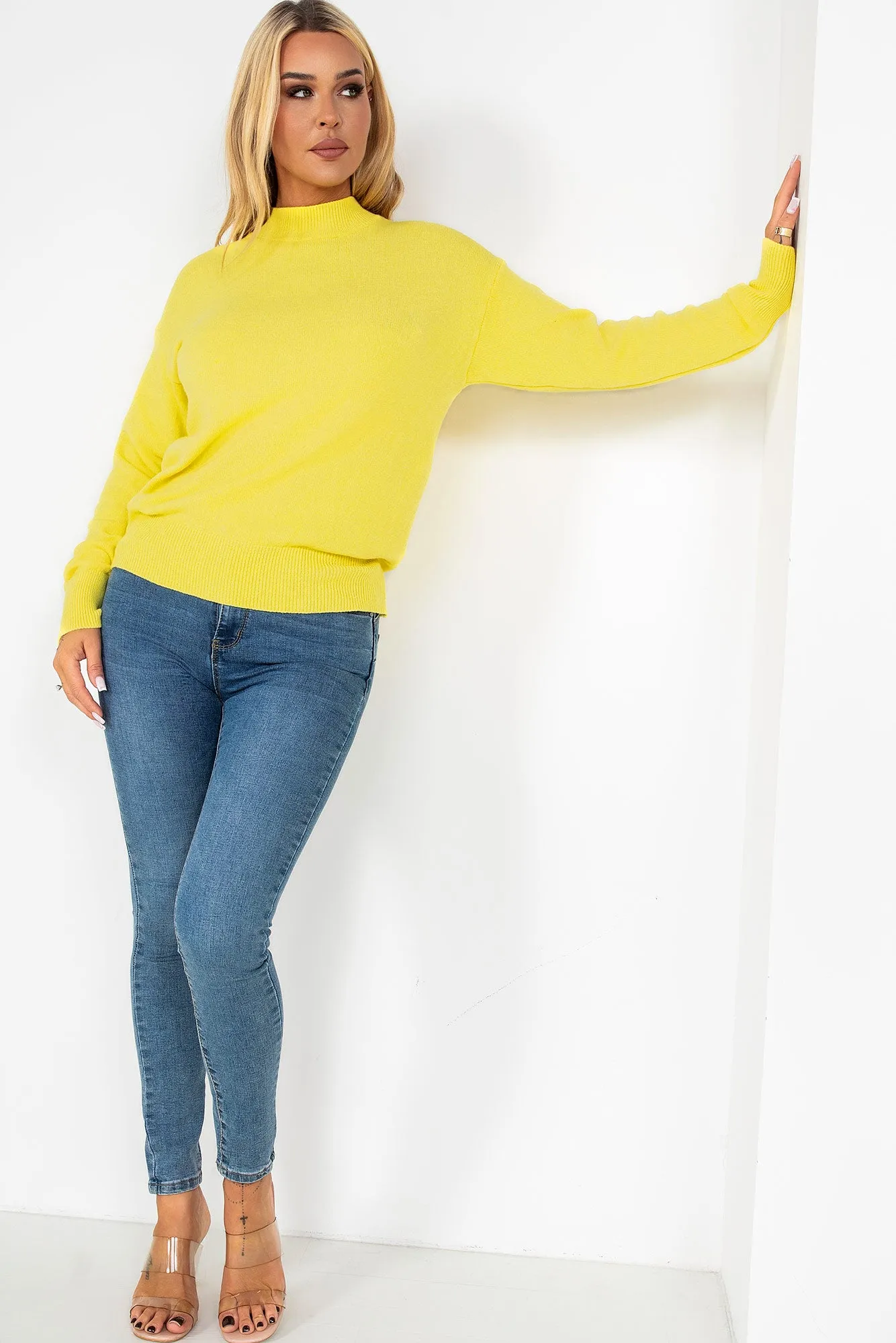 Babs Yellow Fine Knit Jumper sold by Va Va Voom product image thumbnail 3