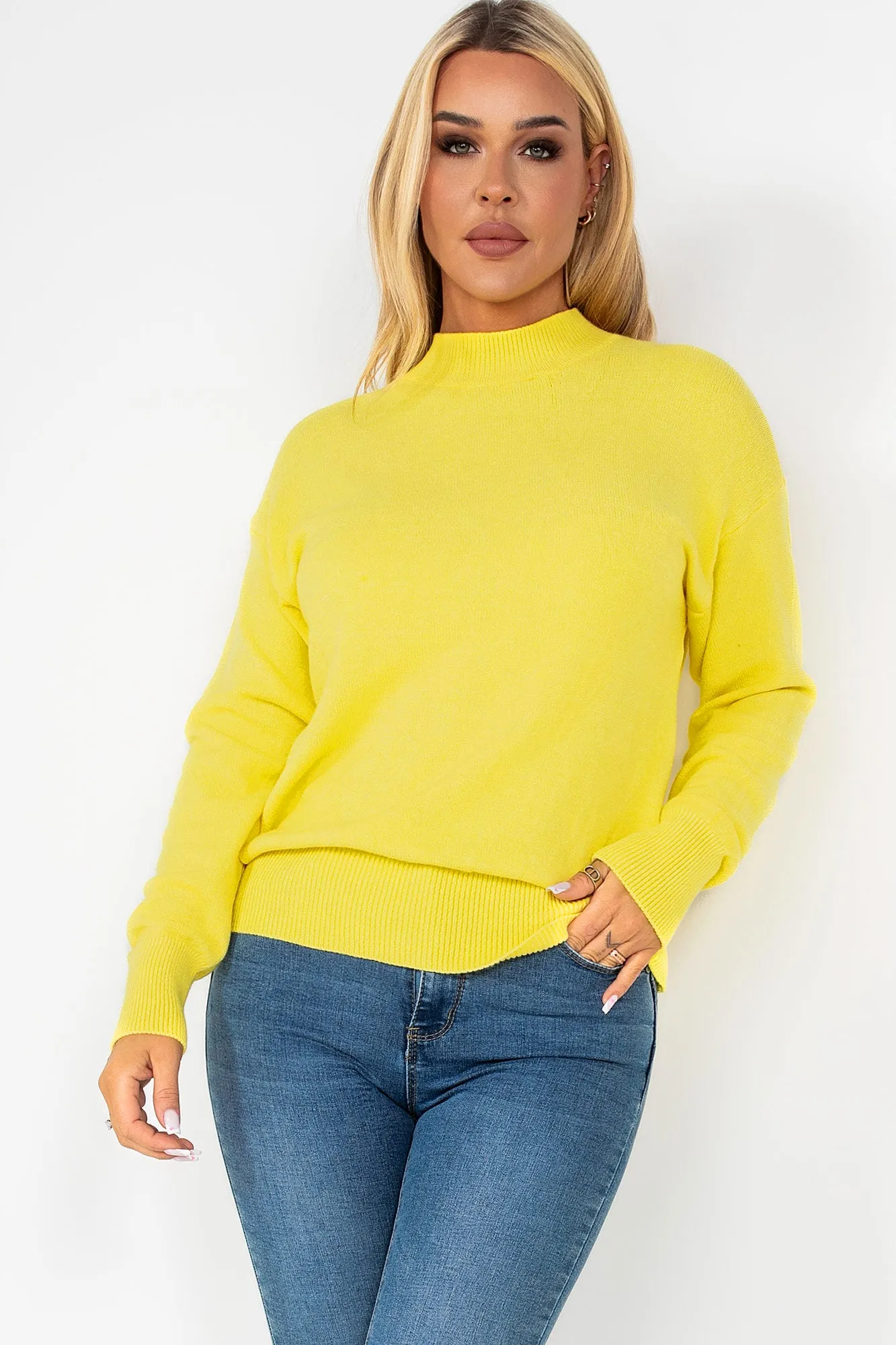 Babs Yellow Fine Knit Jumper sold by Va Va Voom